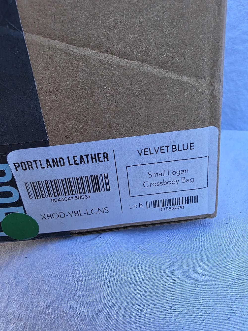 Portland Leather Small Velvet Blue Logan